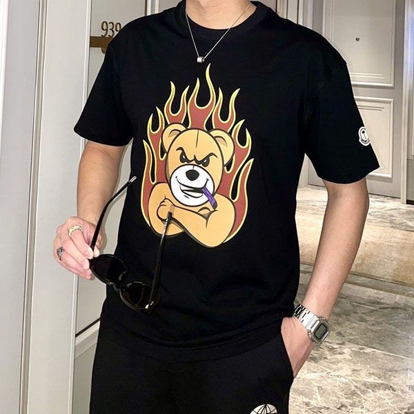 送料無料 モンクレール ベアモチーフプリント コピー Tシャツ mos51547